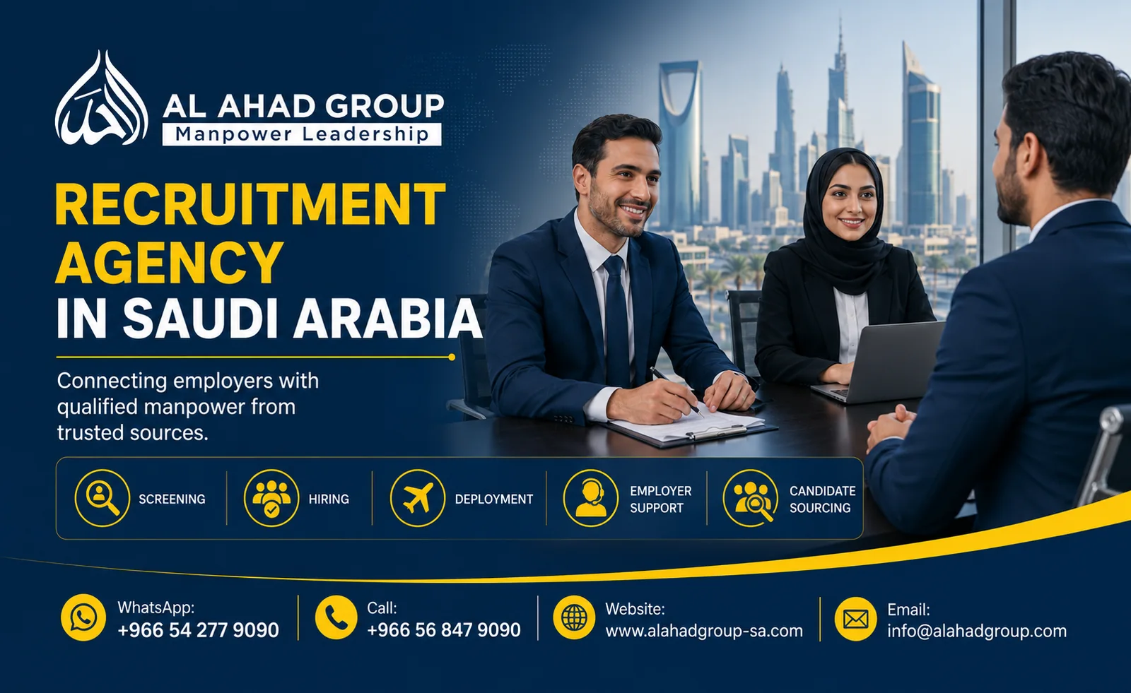 AL AHAD GROUP petrochemical and port workforce team supporting refineries, petrochemical plants, industrial utilities, turnaround projects and port logistics in Yanbu